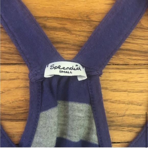 Never worn Splendid tank top blue and grey stripes size small - Picture 5 of 10